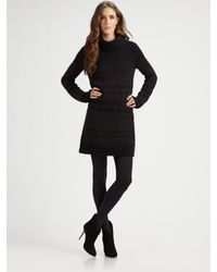 Theory | Brown Shad Wool-blend Turtleneck Sweater Dress | Lyst