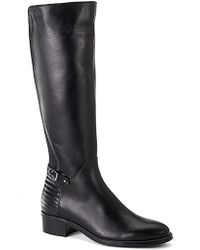 Aquatalia | Orchid - Black Leather Tall Boot | Lyst