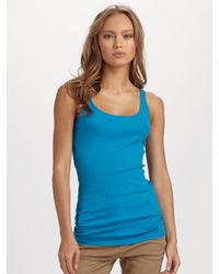 Vince | Blue Favorite Ribbed Tank Top | Lyst