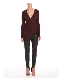 Alexander Wang Purple Draped Wrap Cardigan