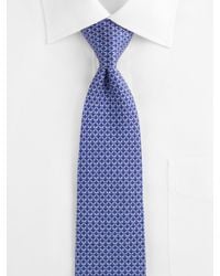 Ferragamo | Blue Interlocking-links Silk Necktie for Men | Lyst