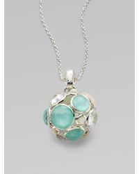 Ippolita | Blue Crystal, Clear Quartz, Mother-of-pearl & Sterling Silver Pendant | Lyst
