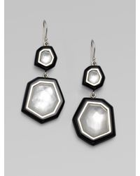 Ippolita | Black Quartz Adorned Sterling Silver Enamel Earrings | Lyst