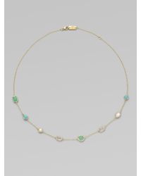 Ippolita | Metallic Mother Of Pearl, Turquoise, Clear Quartz, Chrysoprase & 18k Gold Necklace | Lyst
