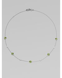 Ippolita | Metallic Diamond, Peridot & Sterling Silver Necklace | Lyst