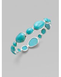 Ippolita | Blue Turquoise Cabochon & Sterling Silver Bangle Bracelet | Lyst