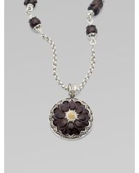 Konstantino | Metallic Sterling Silver & 18k Gold Matte Black Onyx Enhancer | Lyst