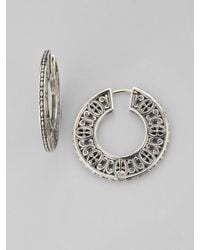 Konstantino | Metallic Sterling Silver Disc Hoop Earrings/1½ | Lyst