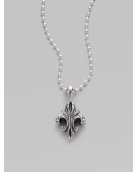 Lagos | Metallic Sterling Silver Fleur-de-lis Pendant Necklace | Lyst