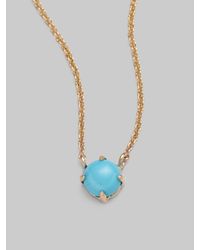 Mizuki | Metallic Sleeping Beauty Turquoise & 14k Gold Cable Chain Necklace | Lyst