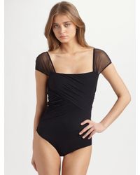 Wolford | Black Crazy Tulle String Body | Lyst
