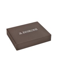 A.Testoni - Brown Deer Leather Billfold Wallet with Removeable Card Holder - Lyst