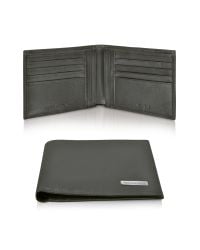 Roccobarocco - Black Dark Brown Signature Leather Billfold Card Holder Wallet - Lyst