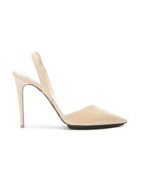 Stella McCartney | Natural Patent Slingback Heel | Lyst