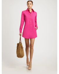 Michael Kors | Pink Cotton Tunic Dress | Lyst