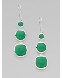 Ippolita | Metallic Chrysoprase Cabochon & Sterling Silver Drop Earrings | Lyst