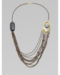 Alexis Bittar | Metallic Multichain Peacock Necklace | Lyst