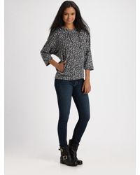 Twisted Heart | Gray Cheetah Cotton Dolman-sleeve Hoodie | Lyst