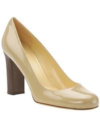kate spade new york | Natural Kami - Camel Patent Block Heel Pump | Lyst