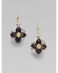 Konstantino | Metallic Sterling Silver & 18k Gold Matte Black Onyx Earrings | Lyst