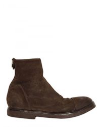 Alberto Fasciani | Brown Waxed Vintage Effect Crust Leather Boots for Men | Lyst
