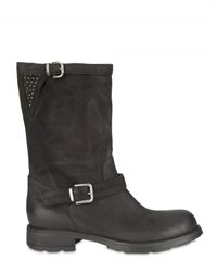 FRU.IT | Black 30mm Calfskin Biker Boots | Lyst