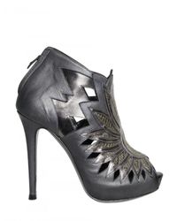 H Williams | Metallic 110mm Calf and Python Low Boots | Lyst