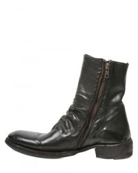 Officine Creative | Brown Side Zip Calfskin Boots for Men | Lyst