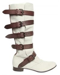 Vivienne Westwood | White 20mm Soft Calfskin Pirate Boots | Lyst
