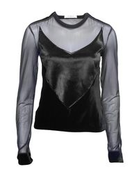 Givenchy | Black Velvet and Pony Top | Lyst