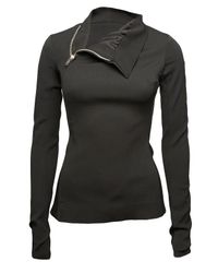 Rick Owens | Black Asymmetrical Zip-up Jacket | Lyst