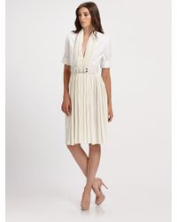Doo. Ri | White Pleated Shirt Dress | Lyst