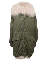 Givenchy | Green Fur-trim Parka | Lyst