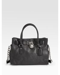 MICHAEL Michael Kors | Black Hamilton Satchel | Lyst