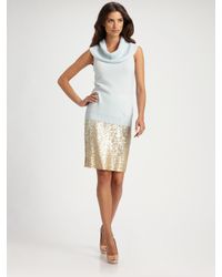 St. John | Blue Cashmere Sweater | Lyst