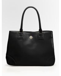 Tory Burch | Black Robinson East-to-west Tote Bag | Lyst