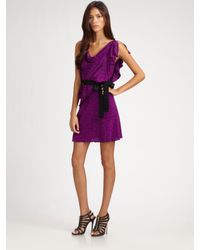 Gryphon | Purple Belle Printed Mini Dress | Lyst