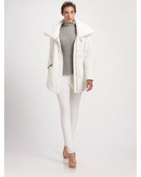 Donna Karan | White Techno Twill Stretch Pants | Lyst