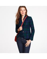 J.Crew | Blue Blackwatch Plaid Wool Blazer | Lyst