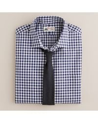 J.Crew | Blue Thomas Mason® Fabric Spread-collar Dress Shirt in Navy Gingham for Men | Lyst