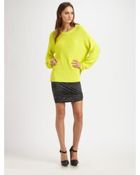 T By Alexander Wang | Black Marled Draped-hem Skirt | Lyst