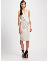 Helmut Lang | White Stretch Crêpe Dress | Lyst