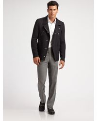 Theory | Black Derwin Institution Motorcycle Jacket for Men | Lyst