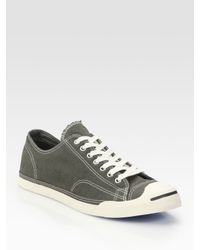 Converse | Gray Jack Purcell Low Profile Oxford Sneakers for Men | Lyst