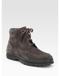 Ferragamo | Gray Clarence Suede Winter Boots for Men | Lyst