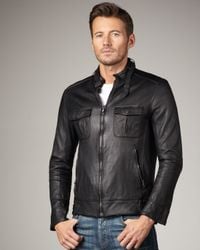 Rag & Bone | Black Hoxton Leather Jacket for Men | Lyst