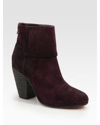 Rag & Bone | Purple Classic Suede Newbury Ankle Boots | Lyst