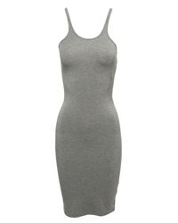 T By Alexander Wang | Gray Strech Cami Tank Dress | Lyst