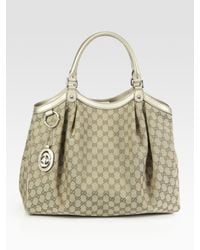 Gucci | Metallic Sukey Large Top Handle Bag | Lyst
