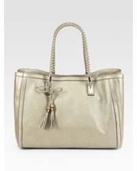 Gucci | Metallic Bella Medium Tote Bag | Lyst